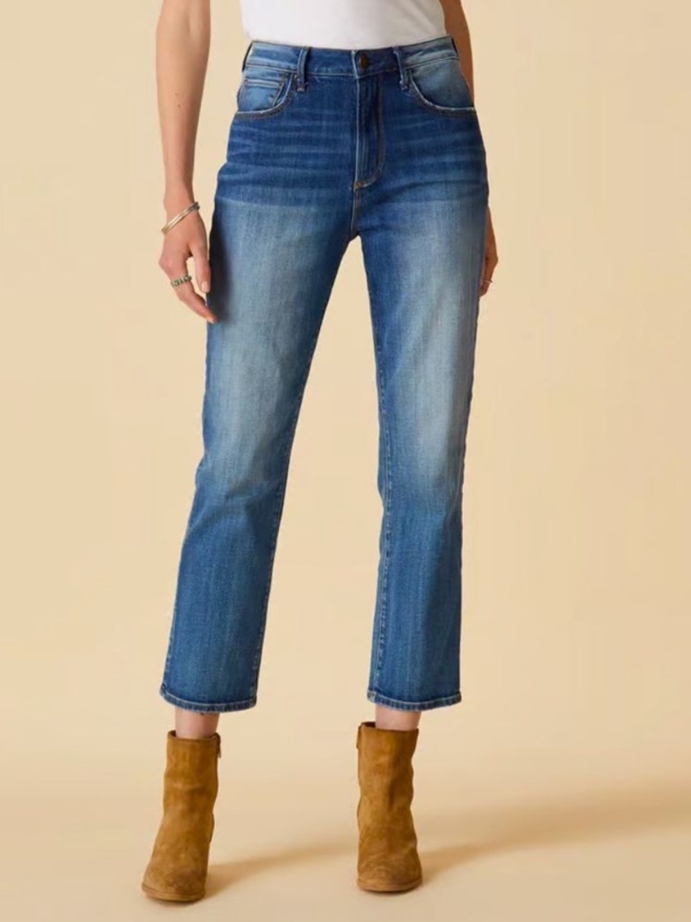 Driftwood Stella Ankle Crop Classic Straight Leg Jeans Sz 31